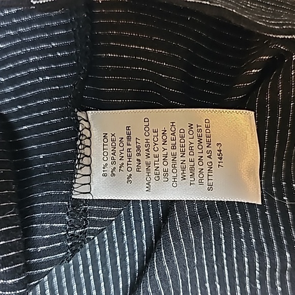 Liz Claiborne Long Sleeve Top Black & Silver Sz XXL - Picture 8 of 9